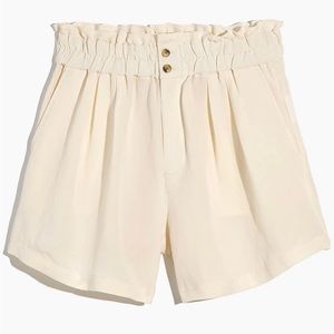 Madewell Linen-Blend Pull-On Paperbag Shorts